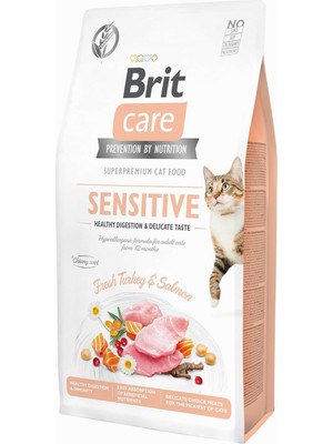 Delixa Brit Care Kedi Kuru Maması, Hassas Kediler Için Healthy Digestion & Delicate Taste, 7 kg