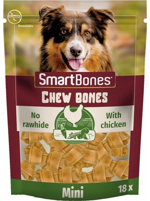 Delixa Smartbones Chicken Mini Küçük Boy Tavuklu Kemik 18'li, 228 gr Köpek Ödülü