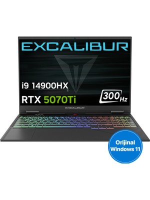 Casper Excalibur G920 i9-1490HX 32 GB 1TB RTX5070TI 300HZ 16" W11P Gaming Laptop G920.1490-DFP0H-E