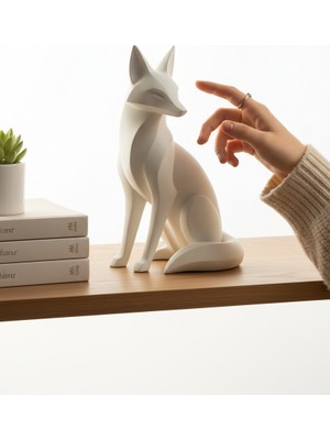 Pazarois Tilki Figürlü Dekoratif Biblo