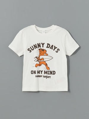 Lc Waikiki Yeni Sezon Bisiklet Yaka Baskılı Erkek Çocuk Tişört