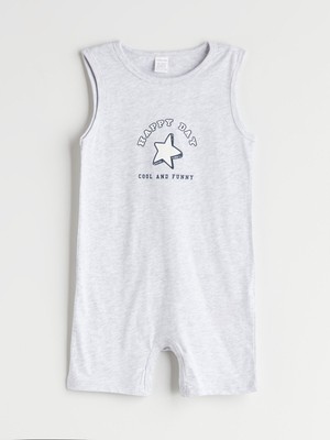 Lc Waikiki Yeni Sezon Bisiklet Yaka Baskılı Erkek Bebek Tulum