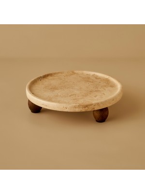 UltraMint Ephesus Traverten Sunum Standı, 25 Cm, Doğal ve Şık Tasarım