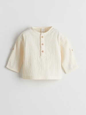 Lc Waikiki Yeni Sezon Yakası Düğmeli Pamuklu Erkek Bebek Tişört