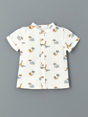 Lc Waikiki Yeni Sezon Hakim Yaka Baskılı Erkek Bebek Gömlek