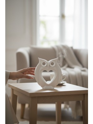 Pazarois Kalpli Baykuş Figürlü Dekoratif Biblo