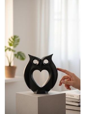 Pazarois Kalpli Baykuş Figürlü Dekoratif Biblo