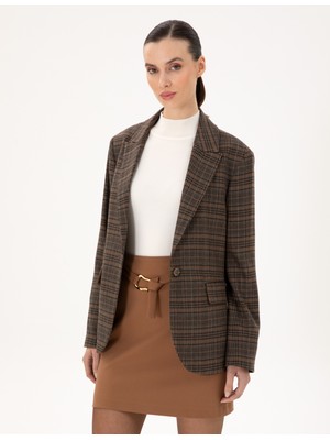 Pierre Cardin Kadın Vizon Comfort Fit Ceket 50290363-VR052