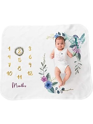 Storemax Çiçekleri Yeni Doğan Bebek Hediyesi Fotoğraf Battaniyesi