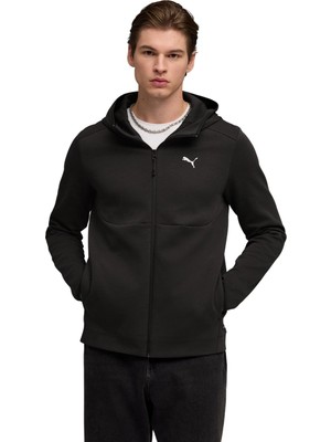 P692185 Puma Tech Full-Zıp Hoodie Erkek Ceket Siyah