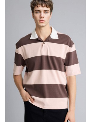 DeFacto %100 Pamuk Loose Fit Kısa Kollu Polo Tişört G2048AX26SP