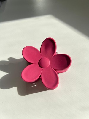 Luciaonline Fuşya Flower Clips Saç Tokası