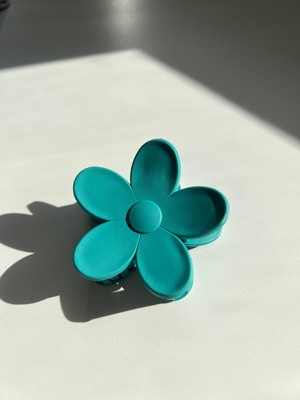 Luciaonline  Turkuaz Flower Clips Saç Tokası