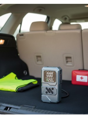 Toptan Bulurum 12.000 Mah Akü Takviye Destekli LED Işıklı Araç Kompresörü