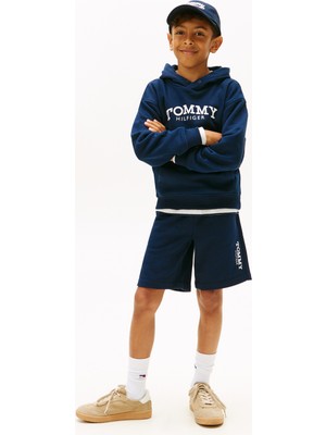 Tommy Hilfiger Lastikli Bel Normal Lacivert Erkek Çocuk Şort KB0KB10023C1G