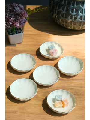 UltraMint Altın Renkli 6'lı Bone Luz Kase Seti, 8 Cm, Şık ve Kullanışlı Tasarım