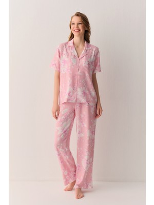 Suwen Ashley Gömlek Yaka Pijama Takım