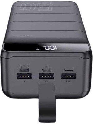 BT Teknik Powerbank Çoklu Şarj Girişi 50.000 Mah Taşınabilir Dijital Göstergeli