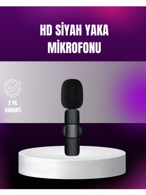 BT Teknik iPhone Uyumlu Çift Mikrofonlu Kablosuz Yaka Seti Profesyonel Ses