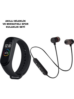BT Teknik M6 Akıllı Bileklik ve Bluetooth Spor Kulaklık 2’li Set