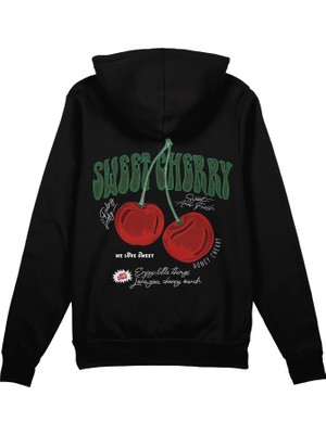 The Lucid Lab Sweet Cherry Oversize Hoodie - Siyah
