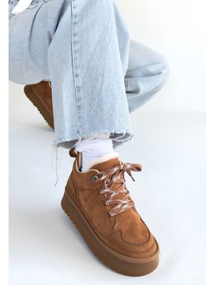 Shoegar Muden Taba Süet Bağcıklı Bot