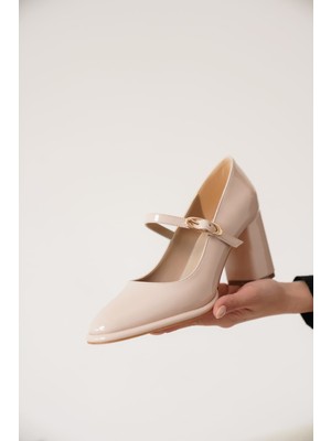 Shoegar Bej Kadın Topuklu Ayakkabı EATR18MS12B