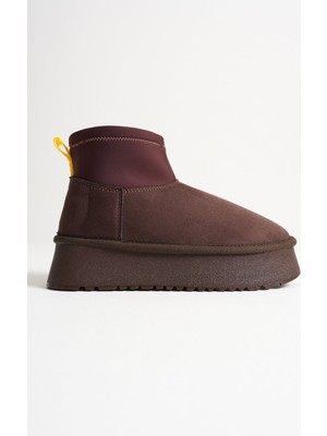 Shoegar Kadın Acı Kahve Kışlık Içi Kürklü Kalın Taban Bot EATR04MK04D