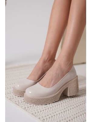 Shoegar Kadın Bej Rugan Günlük Ayakkabı EATR06MS04B