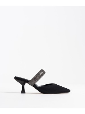 Shoegar Topuklu Siyah Kadın Terlik EATR08MS13A