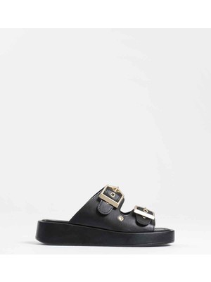 Shoegar Kadın Siyah Cilt Terlik EATR17MY04A