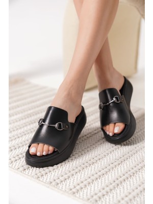 Shoegar Siyah Hakiki Deri Terlik EATR31MY62A