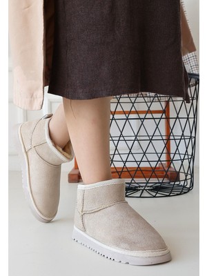 Shoegar Elsa Bej Süet Bot