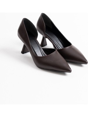 Shoegar Kadın Acı Kahve Topuklu Ayakkabı EATR08MS44H