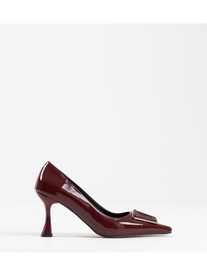 Shoegar Kadın Bordo Rugan Ayakkabı EATR08MS09C