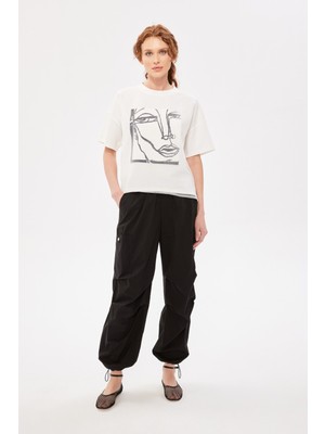 Berr-in Kadın Cep Detaylı  Pamuklu Günlük Kullanım Siyah Pantolon 124Y02002140-SİYAH