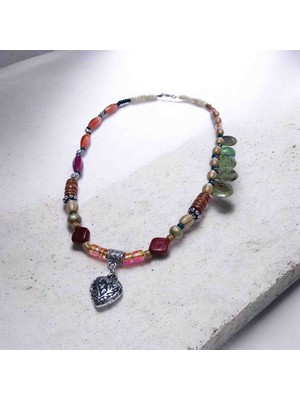 Lal Dizayn El Yapımı Boncuklu Kolye Uçlu Kolye