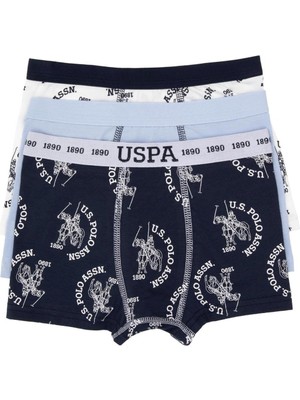 U.s. Polo Assn. Erkek Çocuk Desenli 3'lü Boxer Set Renkli US2245