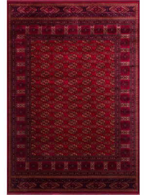 Cool Halı Efsun Kırmızı Otantik Desen Afgan Kolay Temizlenir Kaymaz Viskon Dokuma Ince Salon Oturma Oda Halısı