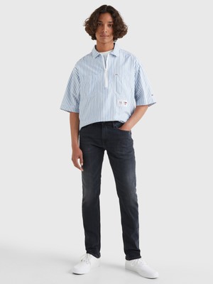 Tommy Hilfiger Erkek Lacivert Tommy Hilfiger Scanton Slım Dyjbk Erkek Lacivert Kot Pantolon
