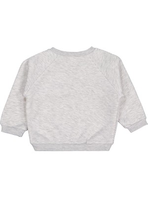 Civil Baby Keep Smiling Etiketli Basic 6-18 Ay Sweatshirt - Gri