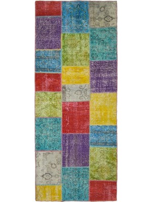 Kilim Co. Patchwork Çok Renkli El Dokuma Yolluk 103X270 cm (2.78 M²)