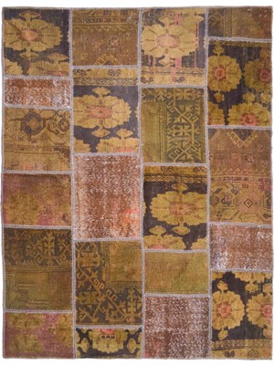 Kilim Co. Patchwork Kahverengi El Dokuma Halı 139X183 cm (2.54 M²)
