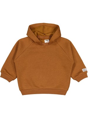Civil Baby Keep Smiling Etiketli Basic 6-18 Ay Sweatshirt - Kahverengi