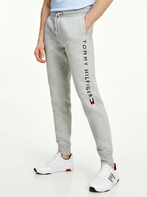 Tommy Hilfiger Erkek Gri Tommy Hilfiger Stacked Logo Pant Erkek Gri Eşofman Altı