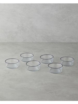 UltraMint Şeffaf Cam Çerezlik Seti 6'lı, 9 Cm, Şık ve Kullanışlı Tasarım