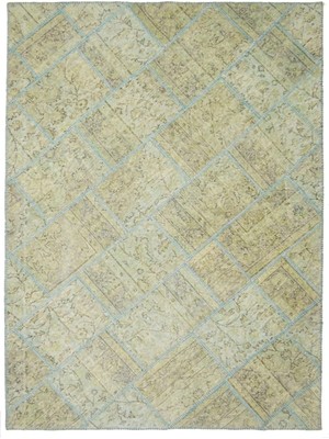 Kilim Co. Patchwork Su Yeşili Renk El Dokuma Halı 160X225 cm (3.6 M²)