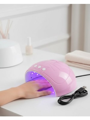 Store Mania Ultraviyole Işıklı 15 Ledli 45W Oje Kurutucu Makine Pembe (STORE-MANIA-5938)