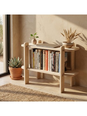 Dulgera Modern Minimalist 2 Raflı Ahşap Raf