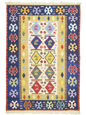 Kilim Co. Yünden El Dokuma Uşak Kök Ince Kilim 120X180 cm (2.16 M²)
